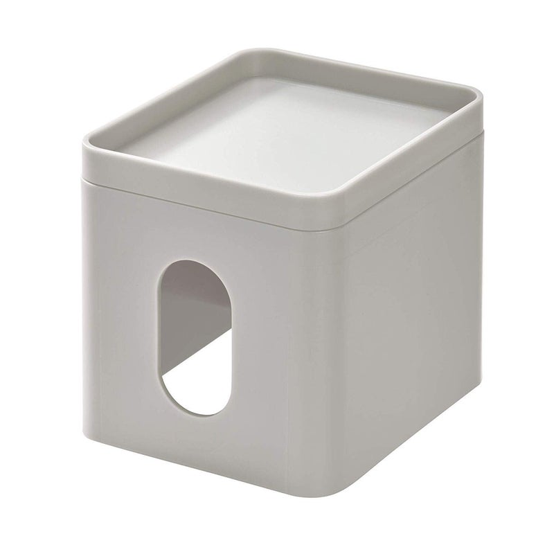 InterDesign IDesign Facial Tissue Box Cover for Bathroom and Vanity Countertops, 6.1" x 5.15" x 5.4", The Cade Collection, Matte Gray - Image 5